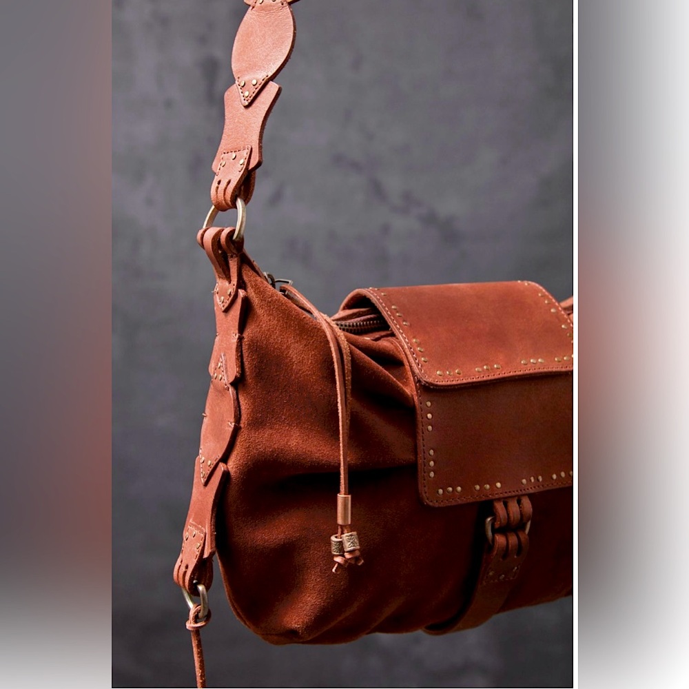 Free People We The Free Silvie Studded Sling Bag // NWT // 100% Leather